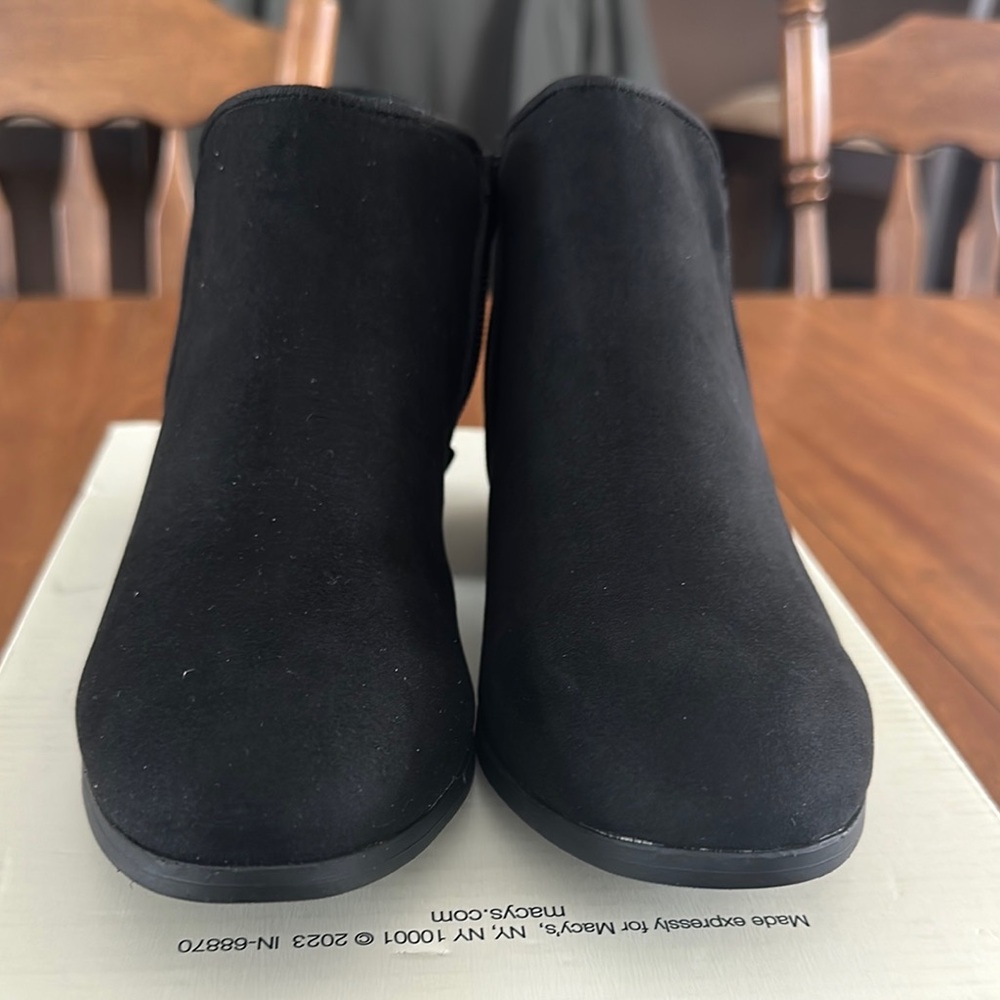 Style & Co Black Ankle Booties Sleek Minimalist Design